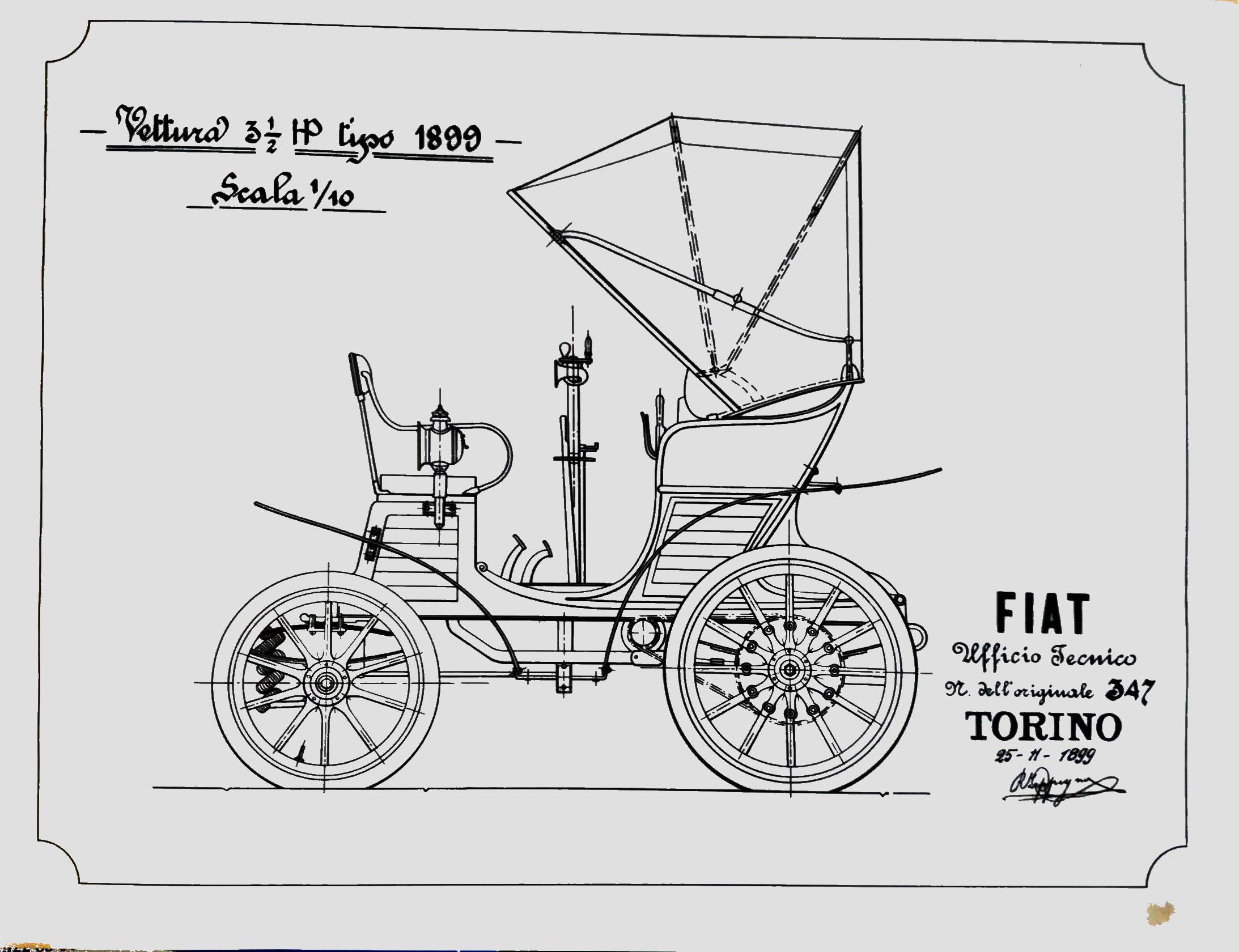 Fiat 3 y medio 1899