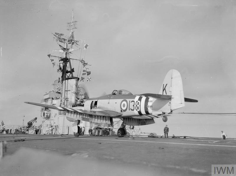 Australia Hawker Sea Fury 808sq landing HMAS SYDNEY Korea