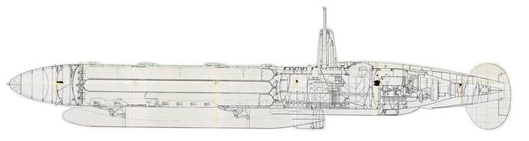 Proyecto de Secondo Campini submarino a reaccion