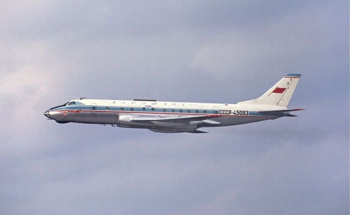 Tupolev-124, primer turbofán en&nbsp;servicio