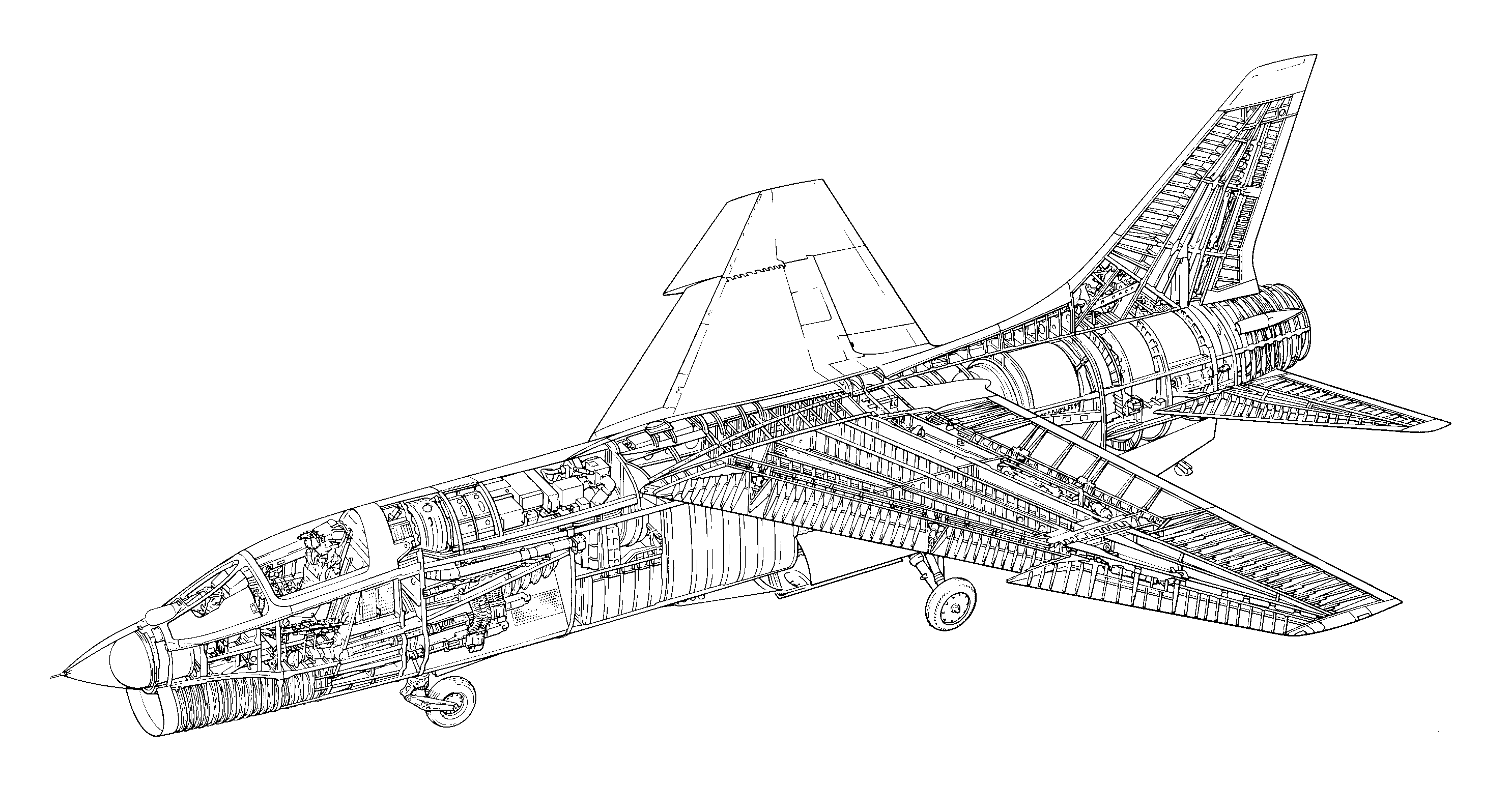F-8E cutaway - left side